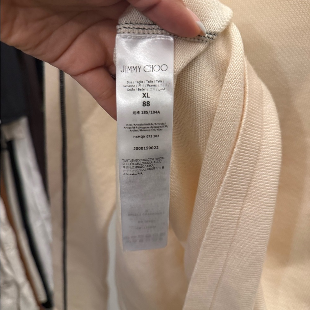 Jimmy Choo White Turtleneck Sweater - Picture 5 of 5